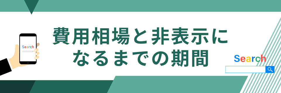 費用相場と非表示になるまでの期間